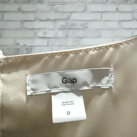 Gap Cream Dress Teired Size S - Picture 3 of 6